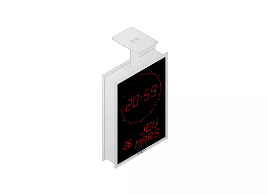 LEDICA ALPHA REVERSO 7.60.M calendar digital clock