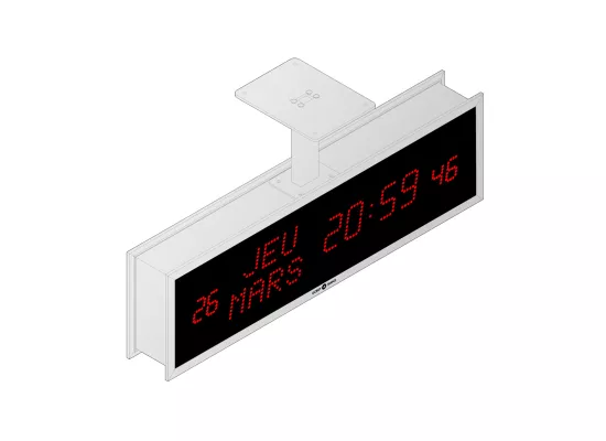 LEDICA ALPHA REVERSO 7.M.S calendar digital clock