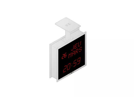 LEDICA ALPHA SQUARE REVERSO 7.M calendar digital clock
