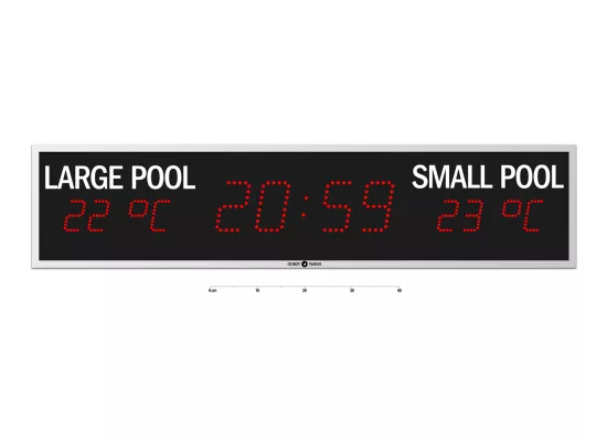 LEDI POOL digital clock with temperature