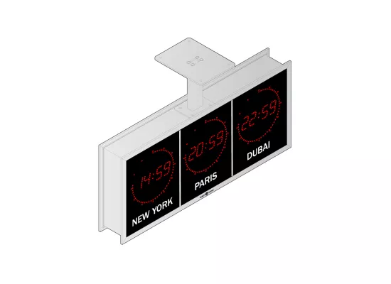 LEDI WORLD 5.60 REVERSO multizone digital clock 