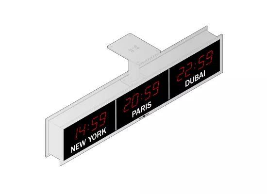 LEDI WORLD 7 REVERSO multizone digital clock