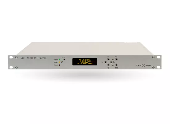 LEDI NETWORK ITS V2M 1U time server front panel