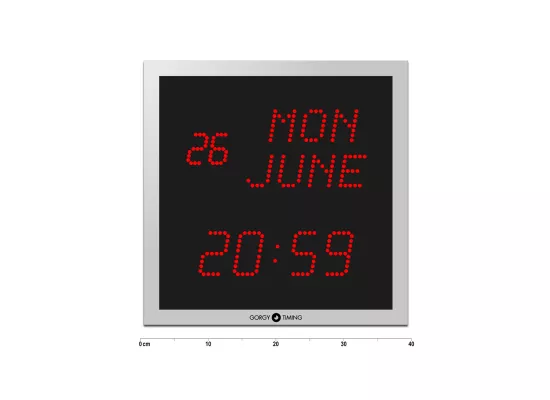LEDICA ALPHA CARRE 7.M calendar digital clock