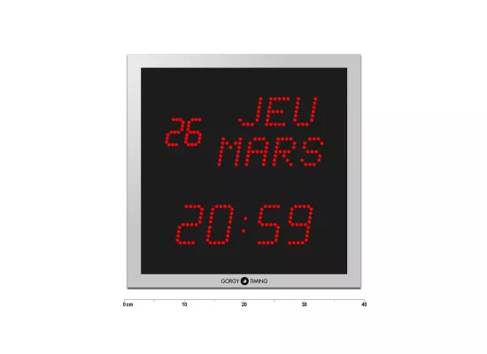 Horloge digitale calendrier LEDICA ALPHA CARREE 7.M