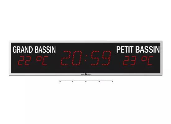 Digitale Uhr mit Temperaturanzeige LEDI POOL
